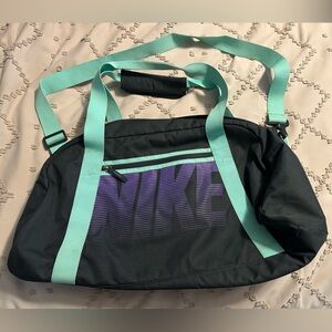 Nike Grey & Sea Green Duffle Bag